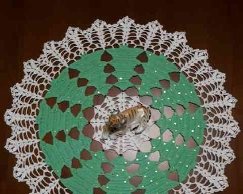 Серветка ялинка гачком. Майстер-клас від фланденой тетяни
