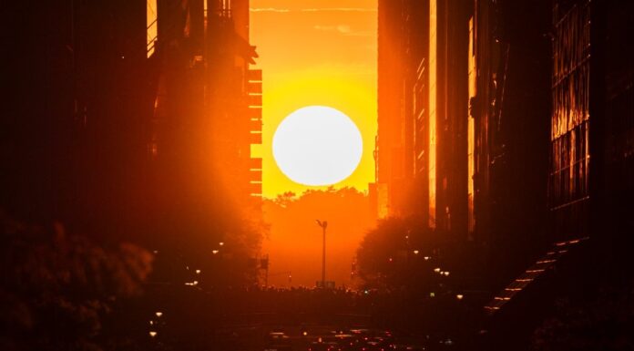 Manhattanhenge vangen in juli